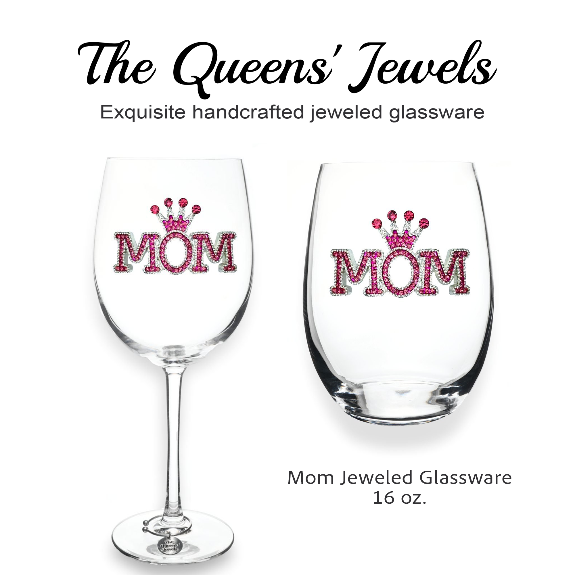 Mom Jeweled Glassware