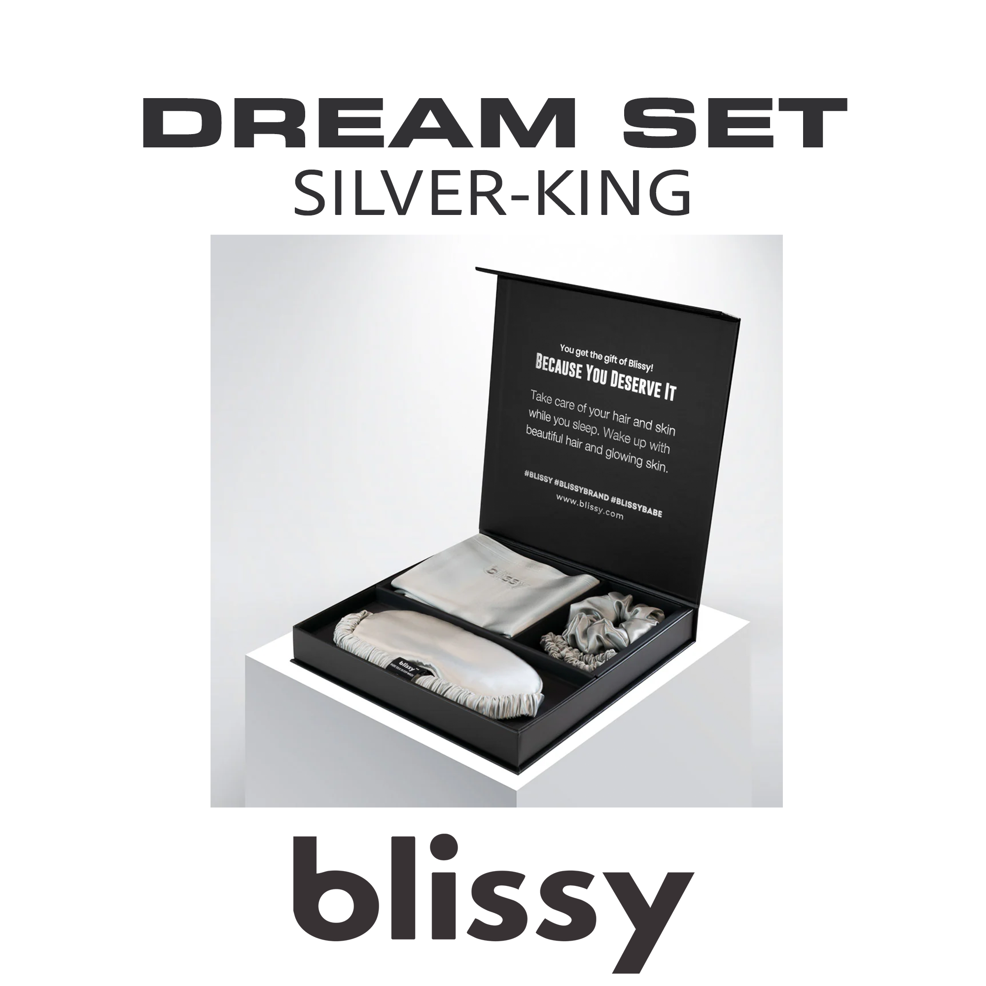 Blissy Beauty King Dream Set Silver